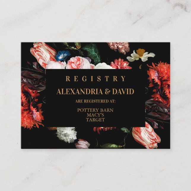 Faire-part de mariage Carte d'enregistrement Fleur (Devant)