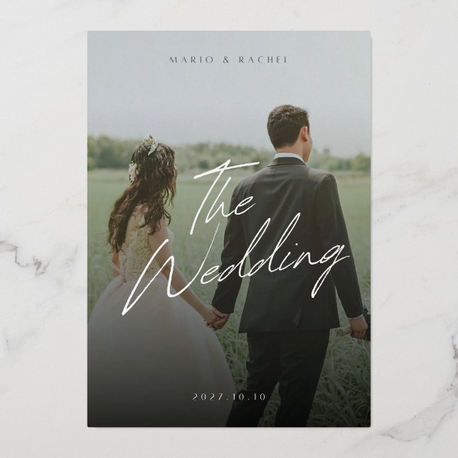 faire-part de mariage carte d'invitation en papier (Recto)