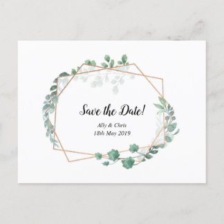 Faire part de mariage carte postale florale pour r