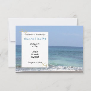 Faire-part de mariage casual plage