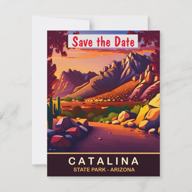 Faire-part de mariage Catalina Arizona Sunset (Devant)