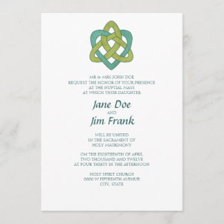 Faire-part de mariage catholique formel celtique