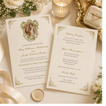Faire-part de mariage catholique héritage de la me