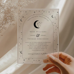 Faire-part de mariage céleste en arc