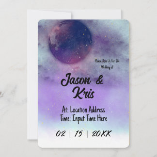 Faire-part de mariage céleste : invitation