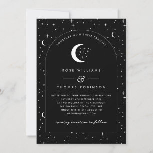 Faire-part de mariage céleste noire