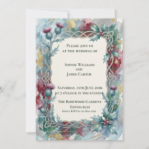 Faire-part de mariage celtique Émeraude des Highla
