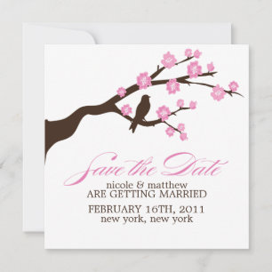 Faire-part de mariage Cerisiers en fleurs