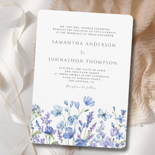 Faire-part de mariage champ de fleurs sauvages flo
