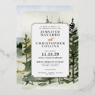 Faire-part de mariage champêtre à l'aquarelle