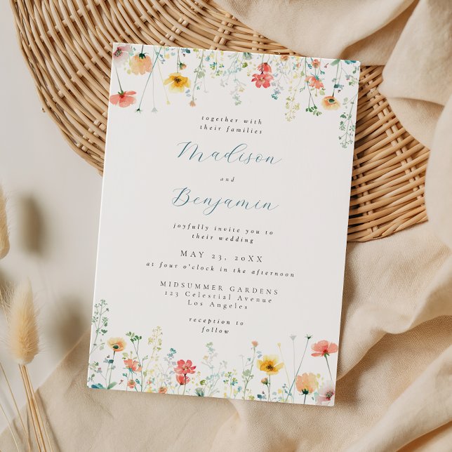 Faire-part de mariage champêtre pour le printemps (Créateur téléchargé)