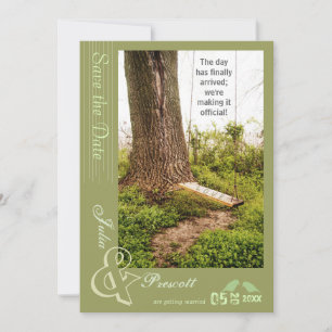 Faire-part de mariage champêtre Tree n Swing Count