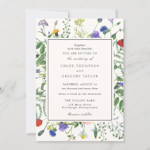 Faire-part de mariage Champs fleur sauvage