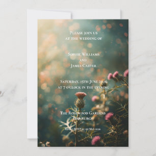 Faire-part de mariage Chardon Sombre et Mystérieux
