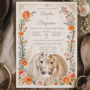 Faire-part de mariage Cheval