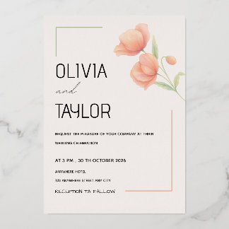 Faire-part de mariage chic et doux vert sauge et p
