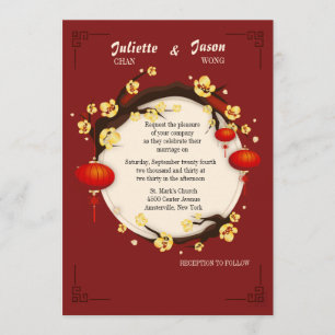 Faire-part de mariage chinois des célébrations