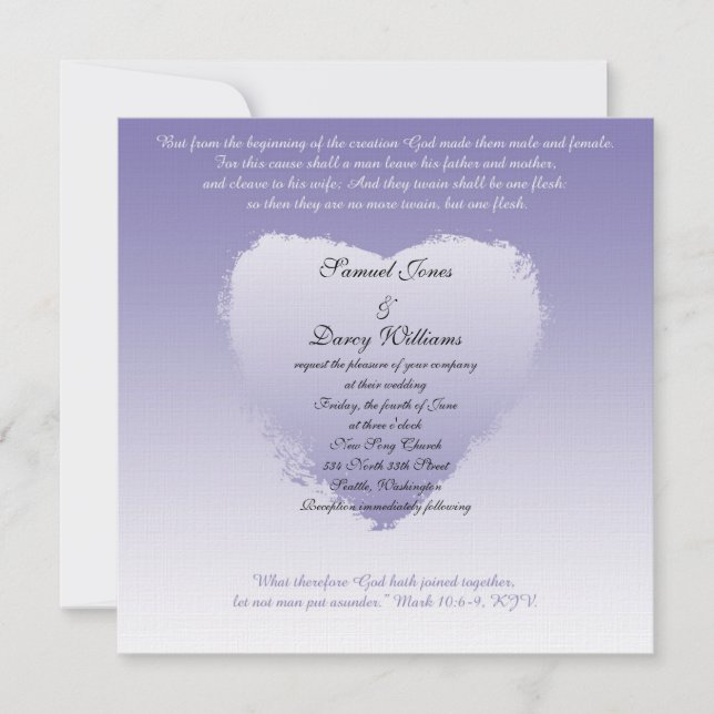 Faire-part de mariage chrétien (Devant)