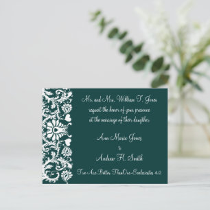 Faire-part de mariage chrétien Deep Teal