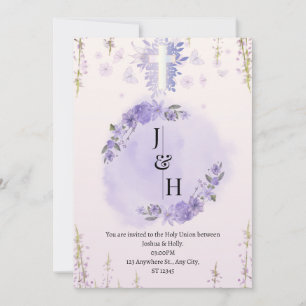 Faire-part de mariage chrétienne personnalisable