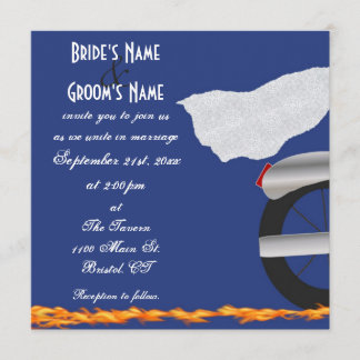 Faire-part de mariage Chrome et Lace Biker