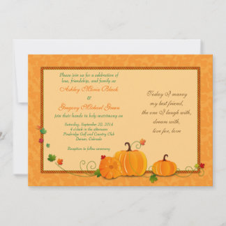 Faire-part de mariage citrouille pour Mariage de a