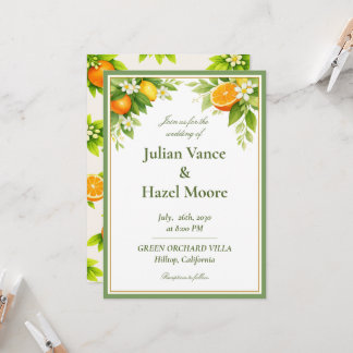 Faire-part de mariage Citrus Garden Orange & Lemon