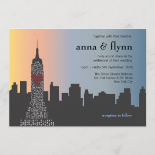 Faire-part de mariage Cityscape de New York