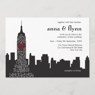 Faire-part de mariage Cityscape de New York