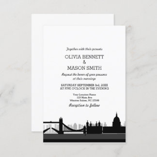 Faire-part de mariage Cityscape London Bridge
