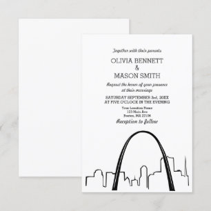 Faire-part de mariage Cityscape St Louis Skyline