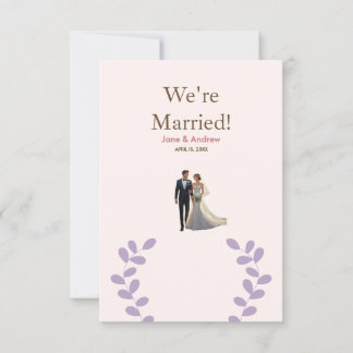 Faire-part de mariage claire et confortable, impri