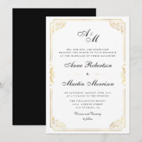 Faire-part de mariage classique élégant de cadre