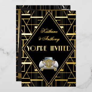 Faire-Part de Mariage Classique Gatsby Deco