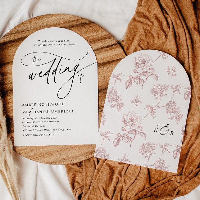 Faire-part de mariage classique moderne en arc blu (Créateur téléchargé)