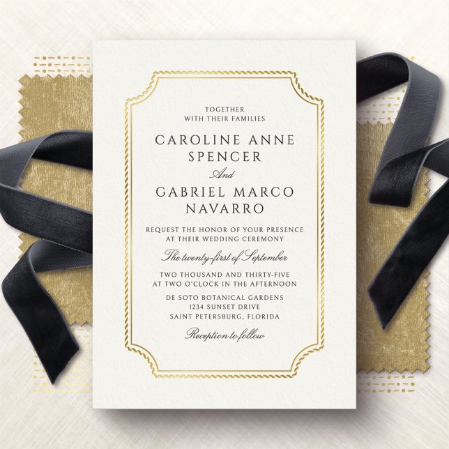 Faire-part de mariage classique nautique (Créateur téléchargé)