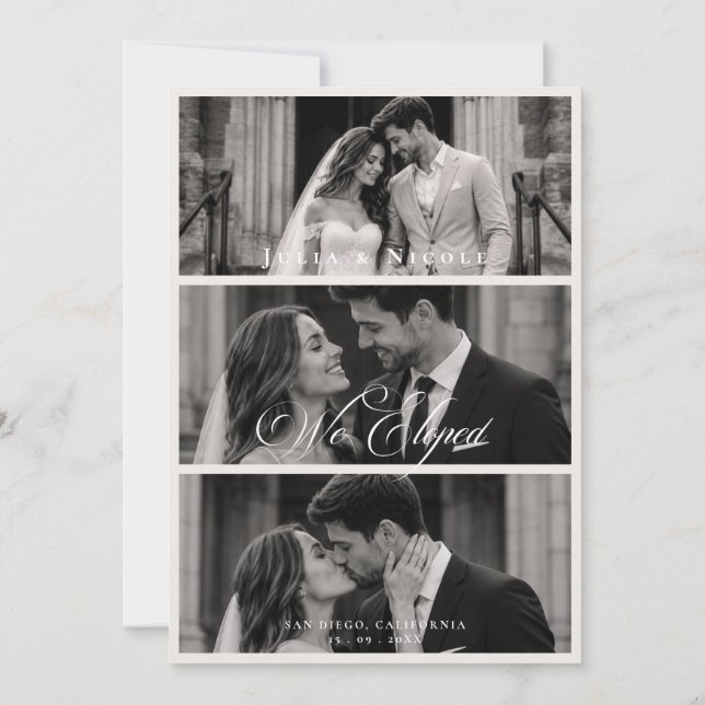 Faire-Part de Mariage Classique Nous nous sommes M (Dos)