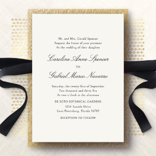 Faire-Part de Mariage Classique Simple Formel