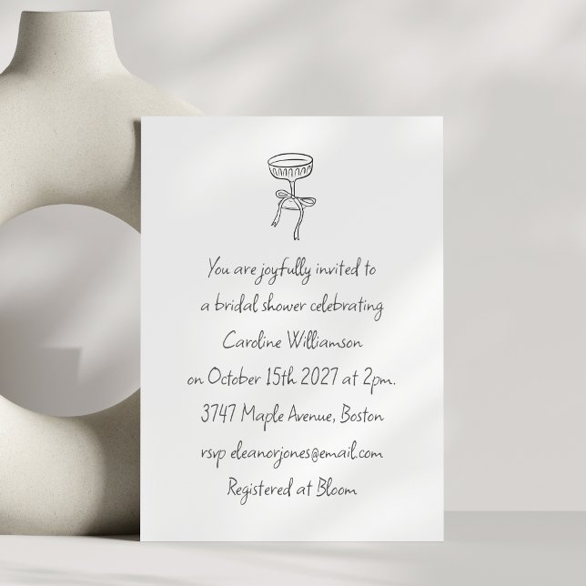 Faire-part de Mariage Cocktail avec Ruban Personna (Créateur téléchargé)