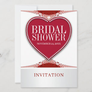 Faire-part de mariage coeur d'amour en dentelle ro