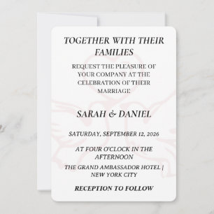Faire-part de mariage Cœurs tourtereaux romantique