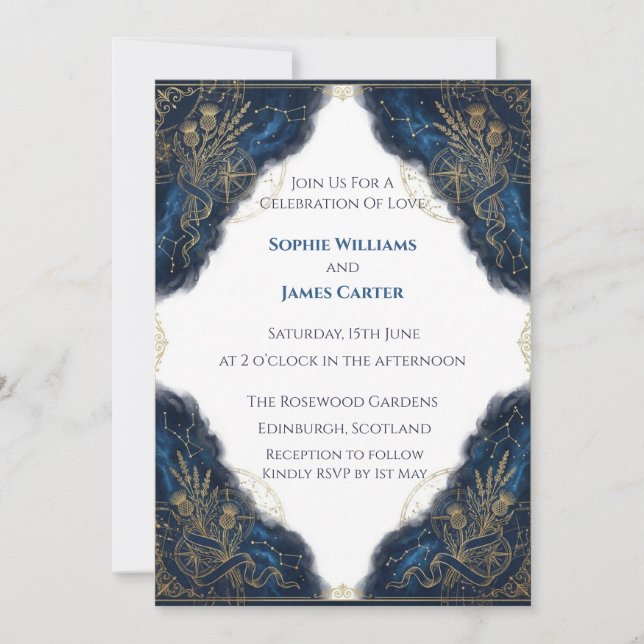 Faire-part de mariage coin floral minimal (Devant)