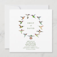 Faire-part de mariage colibri