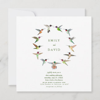 Faire-part de mariage colibri