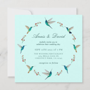 Faire-part de mariage colibri