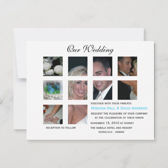 Faire-part de mariage - collage (Devant)