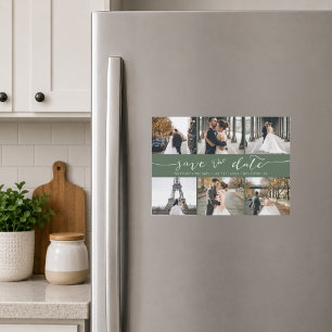 Faire part de mariage Collage de photos de sauge f