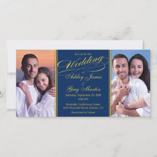 Faire-part de mariage Collage photo Gold de la Mar