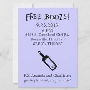 Faire-part de mariage comique, Humour