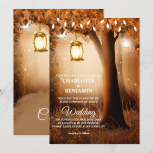 Faire-part de mariage Conte de fées Forêt Enchanté